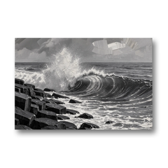 Black and White Wall Art for Living Room - Canvas Wall Art - Front