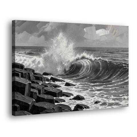 Black and White Wall Art for Living Room - Canvas Wall Art - Side
