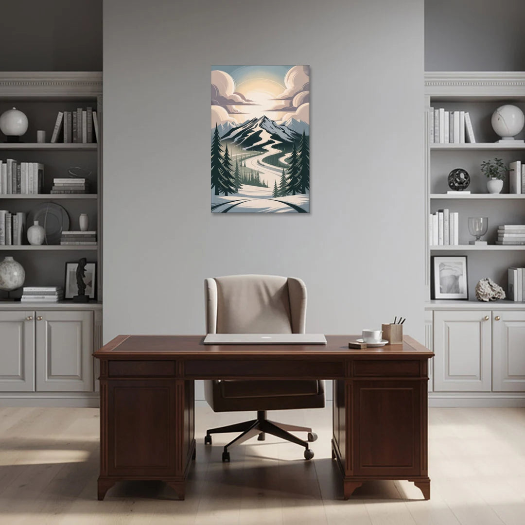 Blackcomb Mountain View - Canvas Wall Art - Office - 24x36