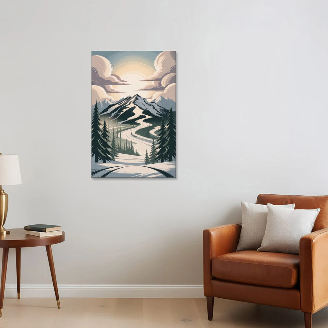 Blackcomb Mountain View - Canvas Wall Art - Sofa - 24x36