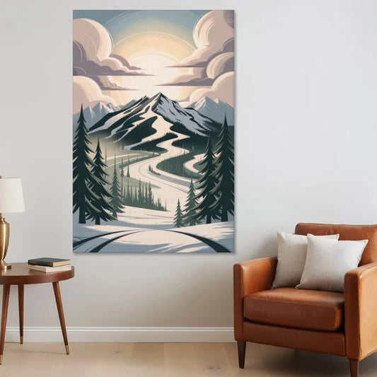 Blackcomb Mountain View - Canvas Wall Art - Sofa - 40x60