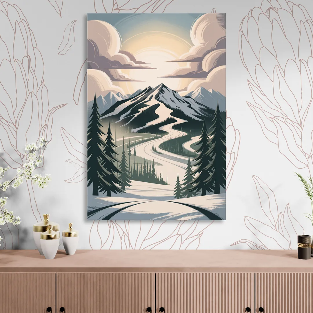 Blackcomb Mountain View Sitting Room - Canvas Wall Art