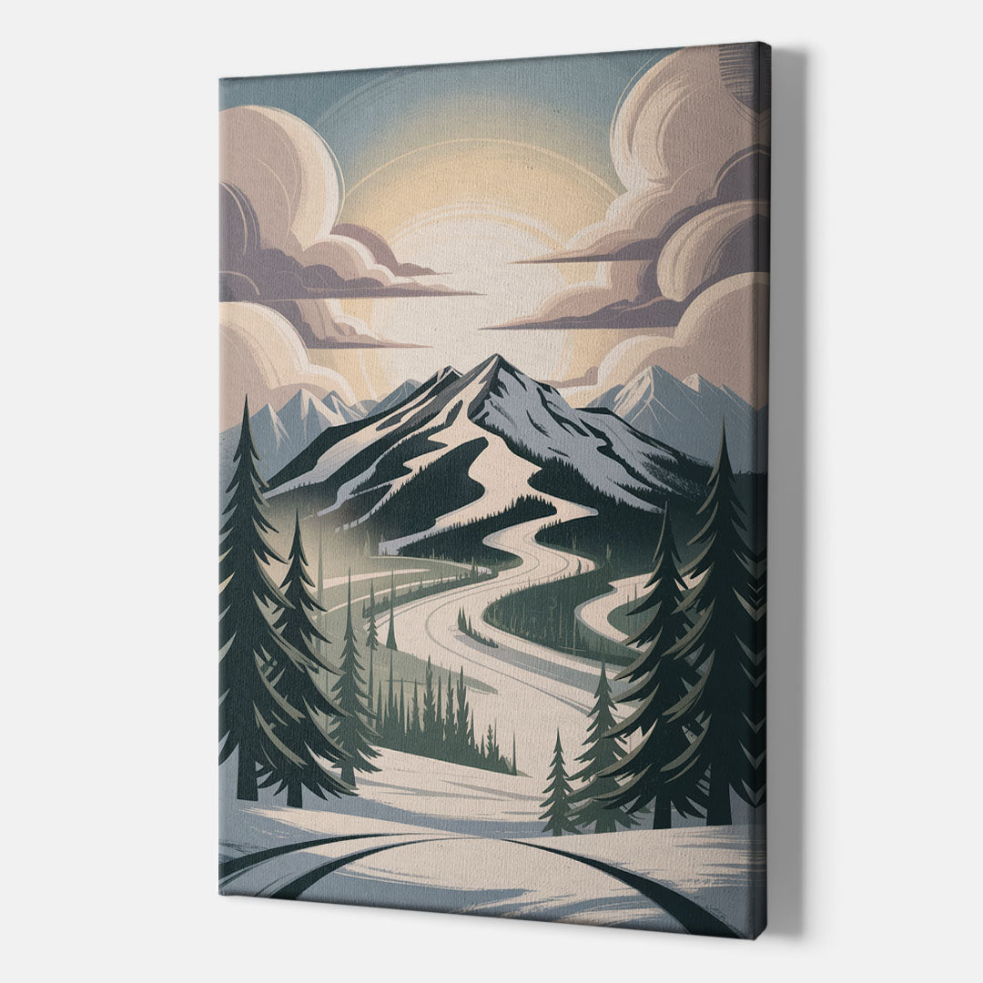 Blackcomb Mountain View - Canvas Print Art Sides