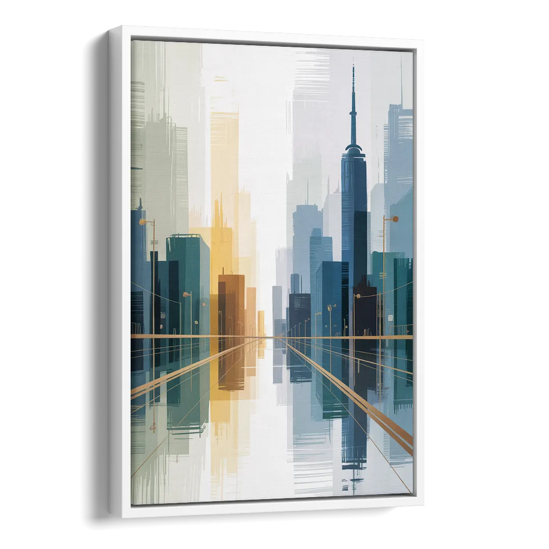 Bloor Street Vibes Side - White Canvas Wall Art