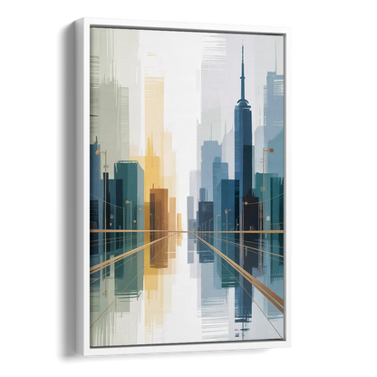 Bloor Street Vibes Side - White Canvas Wall Art