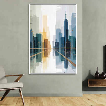 Bloor Street Vibes Living Room - White Canvas Wall Art