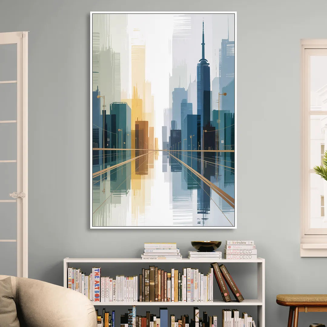 Bloor Street Vibes Sitting Room - White Canvas Wall Art