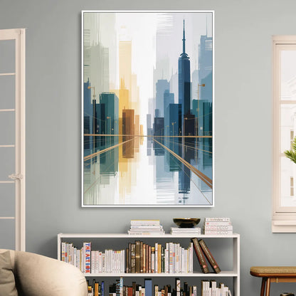 Bloor Street Vibes Sitting Room - White Canvas Wall Art