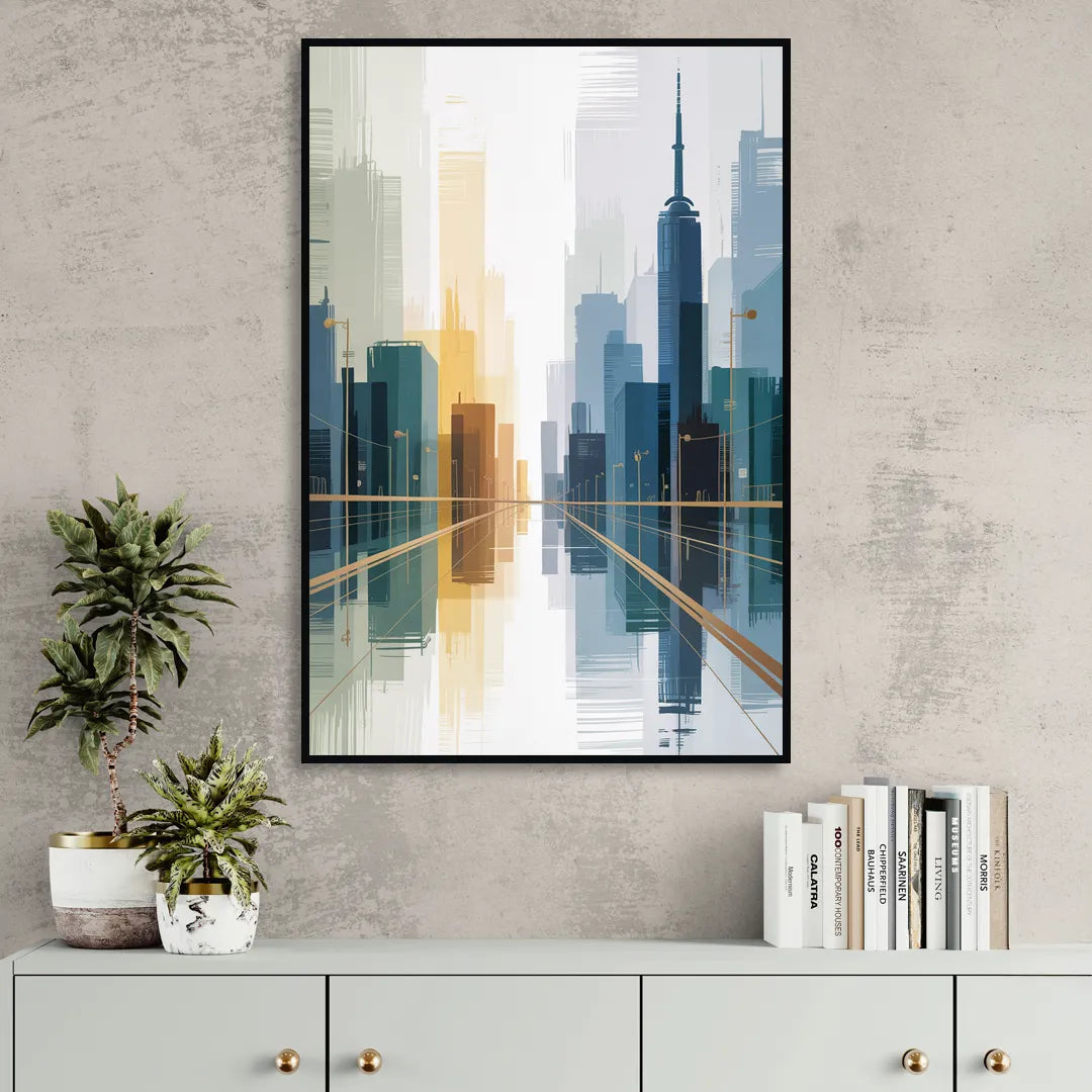 Bloor Street Vibes Sitting Room - Black Canvas Wall Art