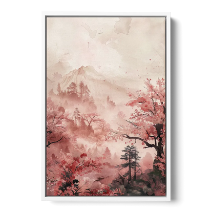 Blossoms in Still Air Front - White Canvas Wall Art