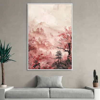 Blossoms in Still Air Sitting Room - White Canvas Wall Art