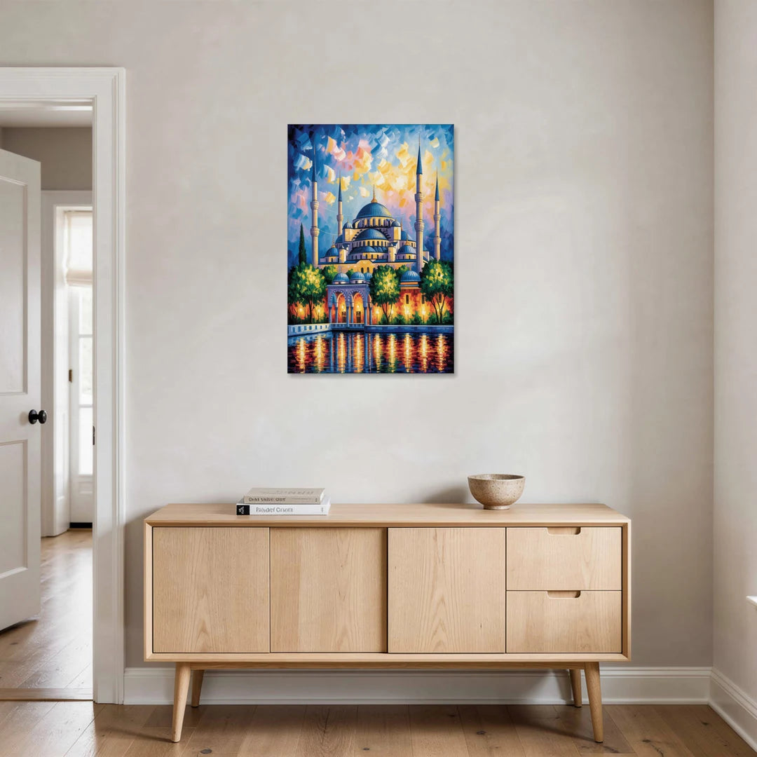 Blue Mosque Serenity - Canvas Wall Art - Coffee Table - 24x36