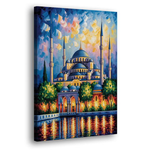 Blue Mosque Serenity - Canvas Wall Art
