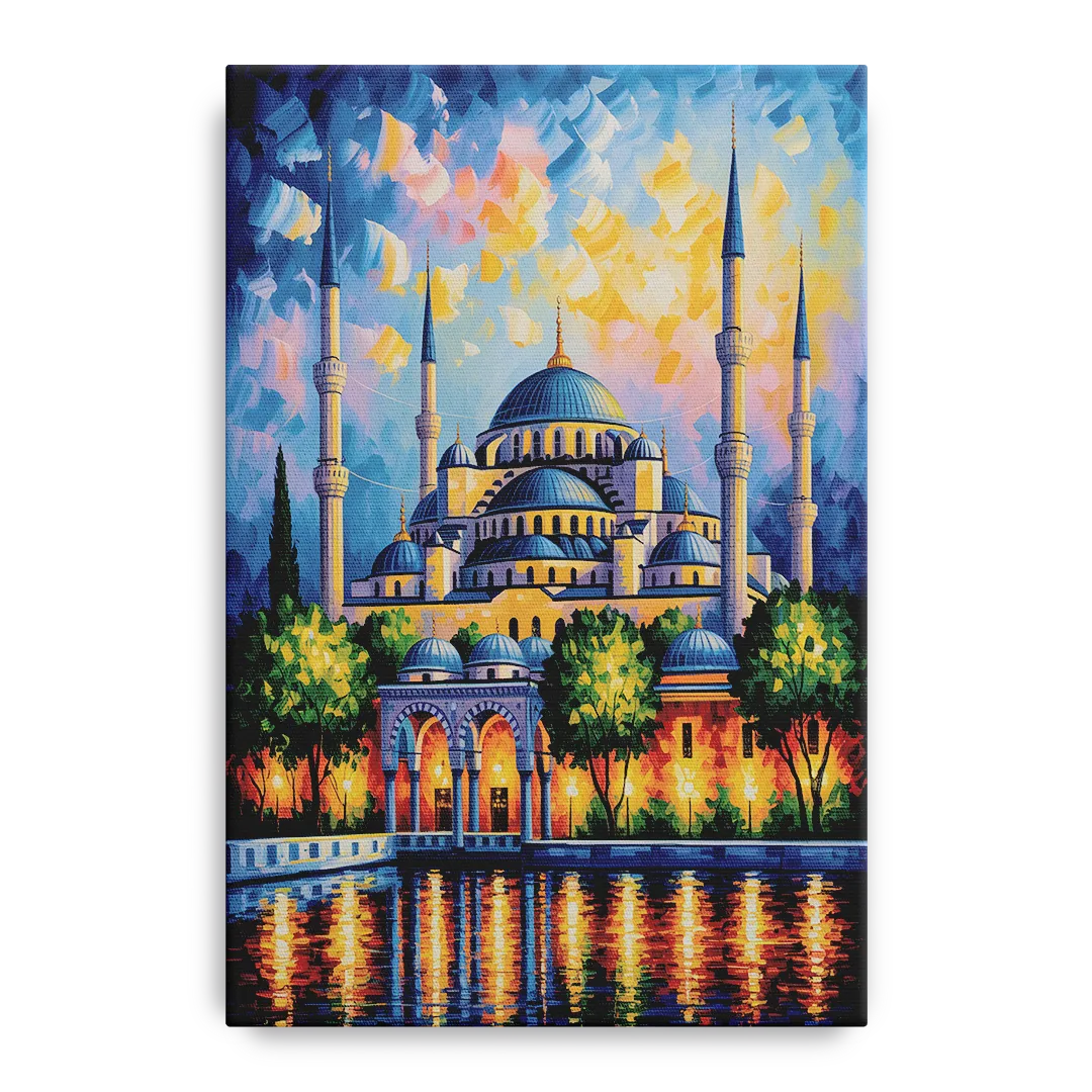 Blue Mosque Serenity Front - Canvas Wall Art