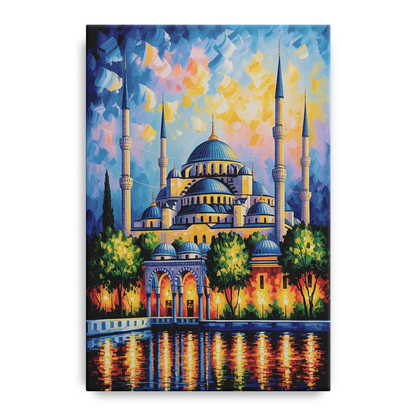 Blue Mosque Serenity Front - Canvas Wall Art