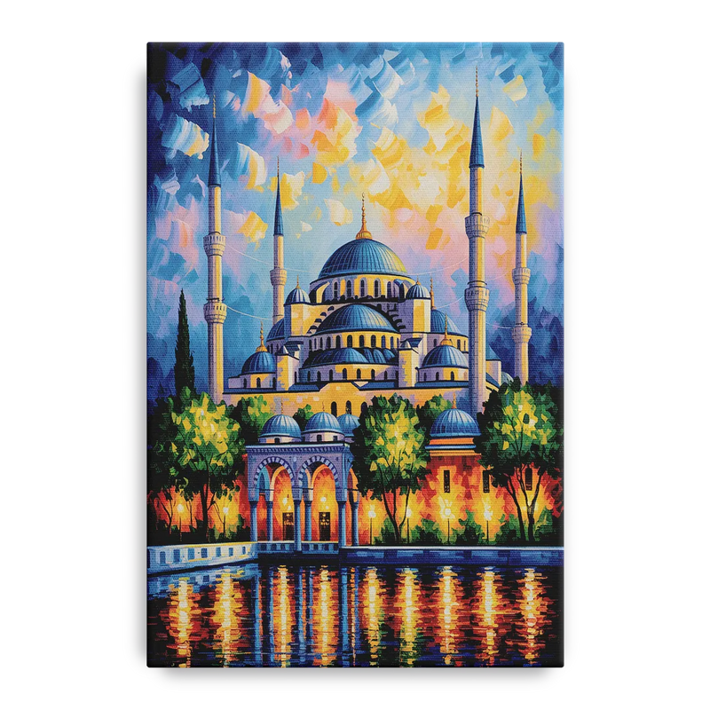 Blue Mosque Serenity Front - Canvas Wall Art