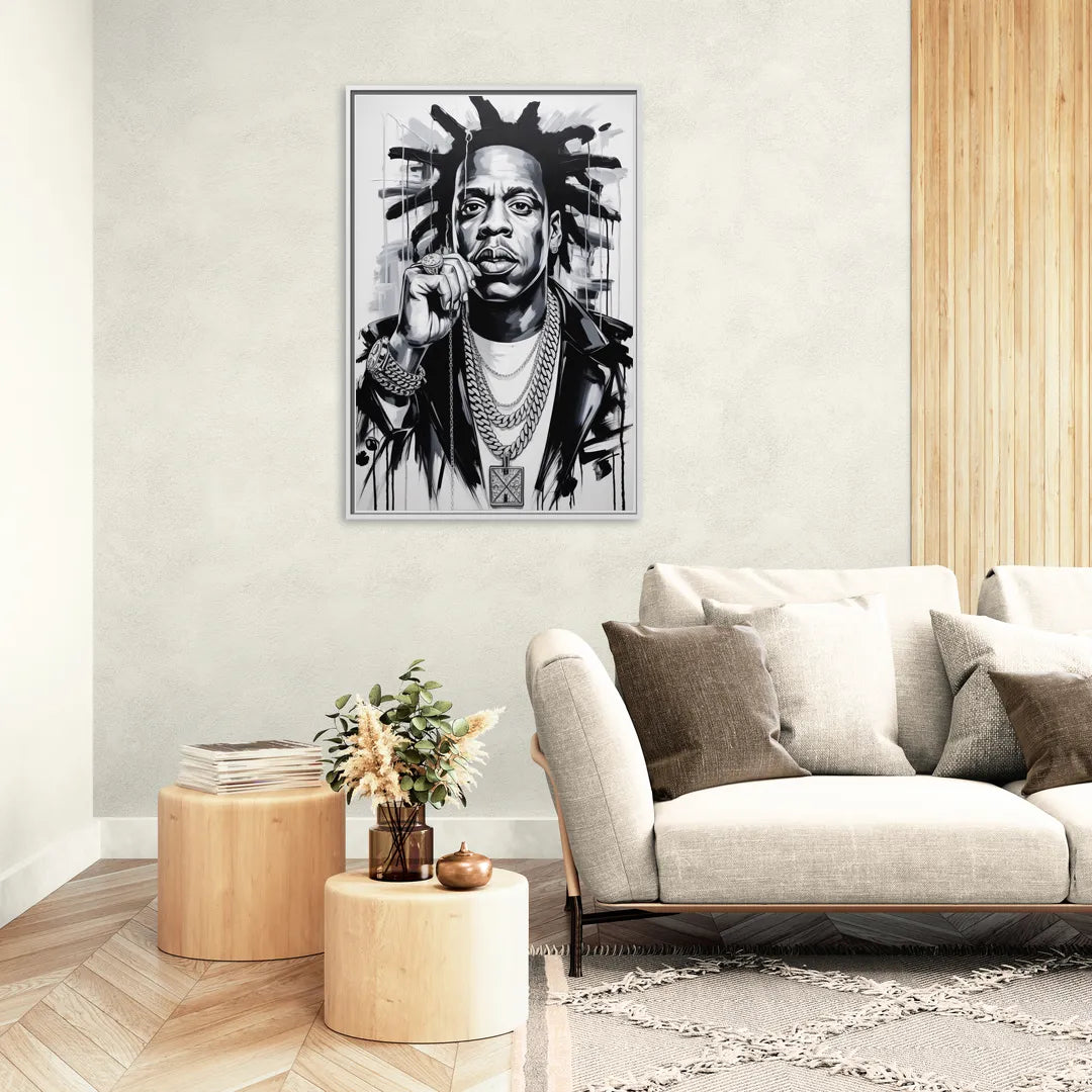 Blueprint 2.0 - Living Room White Frame Canvas