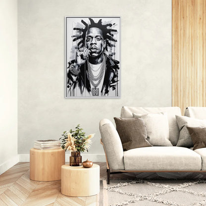 Blueprint 2.0 - Living Room White Frame Canvas