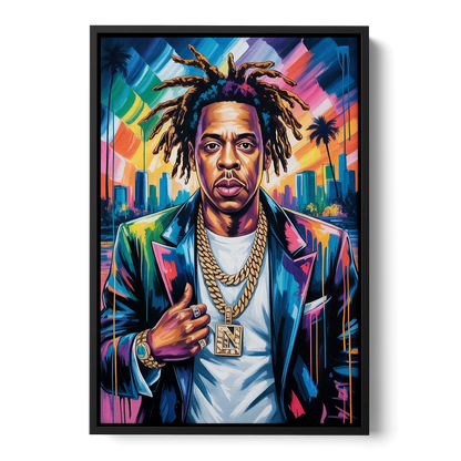 Blueprint - Black Frame Canvas