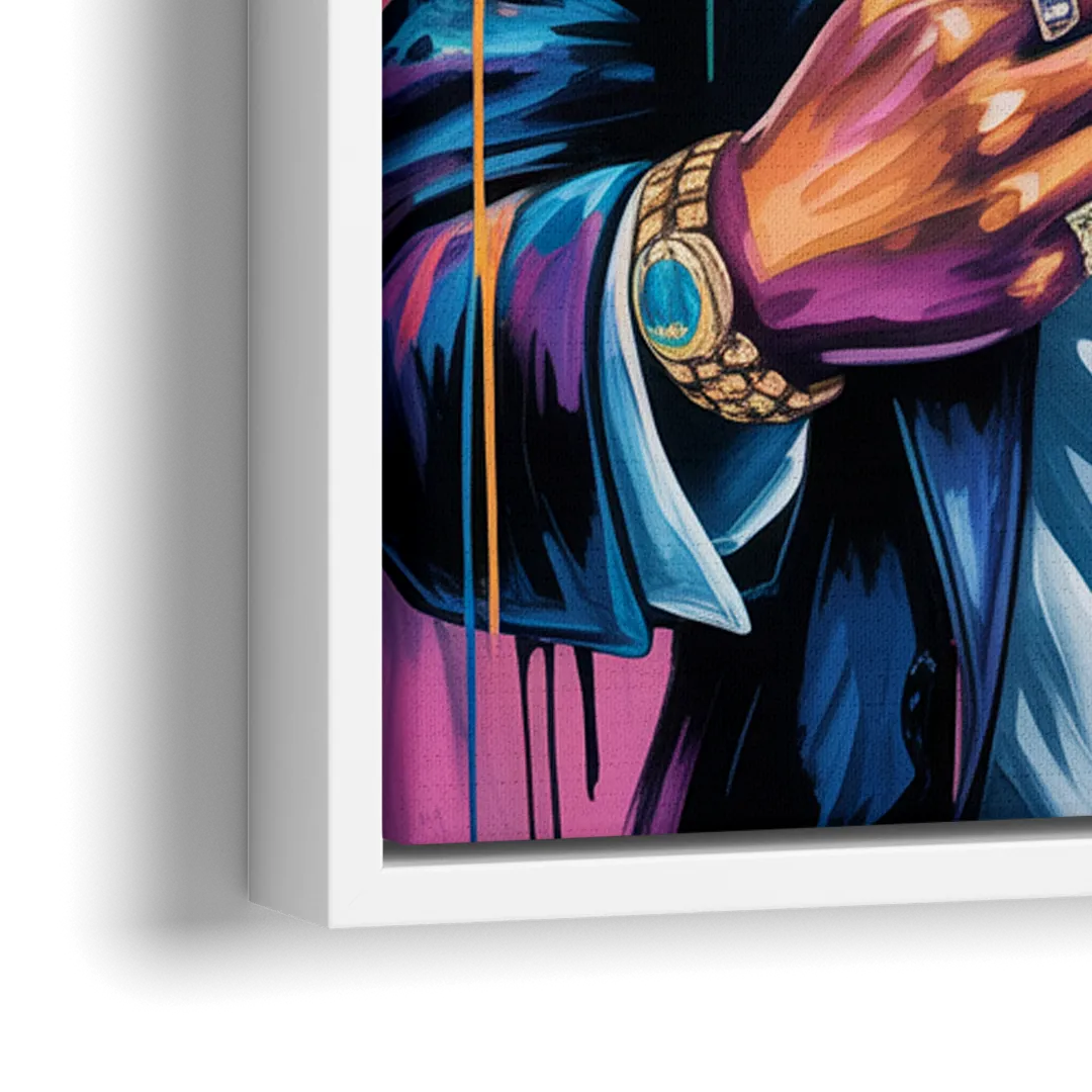 Blueprint - Close-Up White Frame Canvas