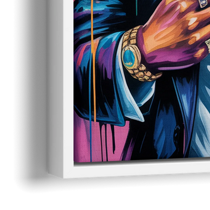 Blueprint - Close-Up White Frame Canvas