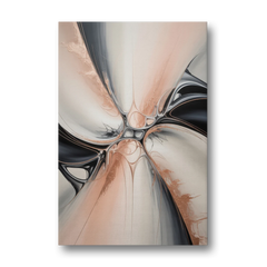 Blush Metallic Symphony Pink and Grey Abstract - Canvas Wall Art - Front