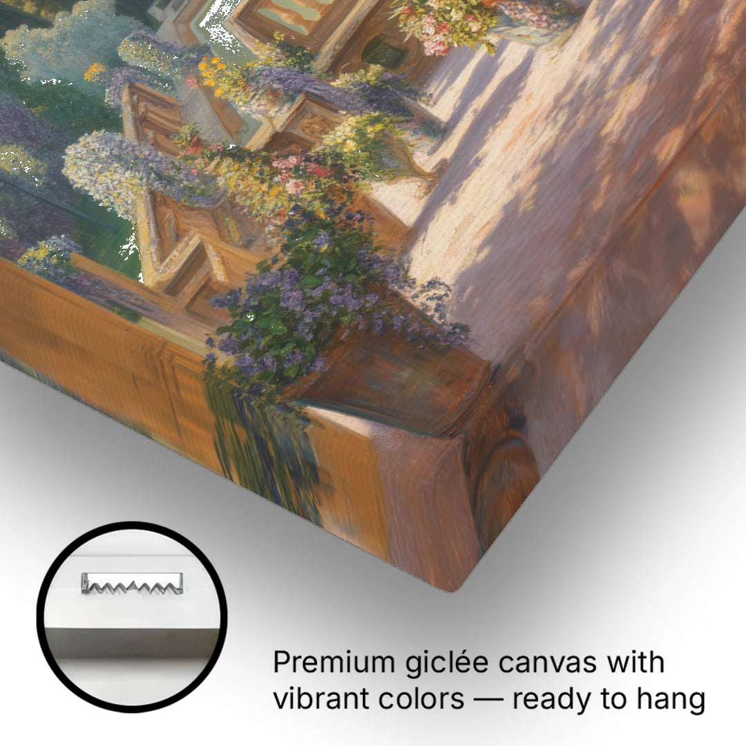 Boboli Gardens Serenity - Canvas Wall Art - Gallery Wrap Corner
