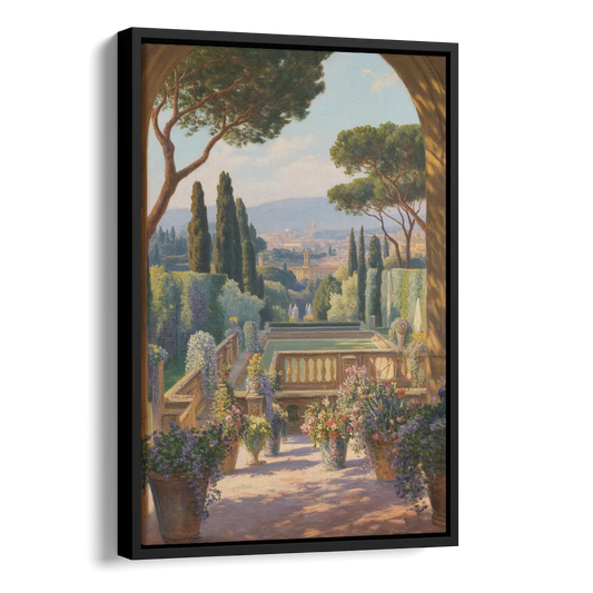 Boboli Gardens Serenity Side - Black Canvas Wall Art