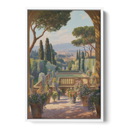 Boboli Gardens Serenity Front - White Canvas Wall Art
