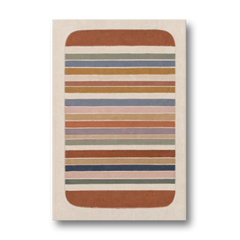 Boho Canvas Prints of Woven Blanket Stripes - Canvas Wall Art - Front
