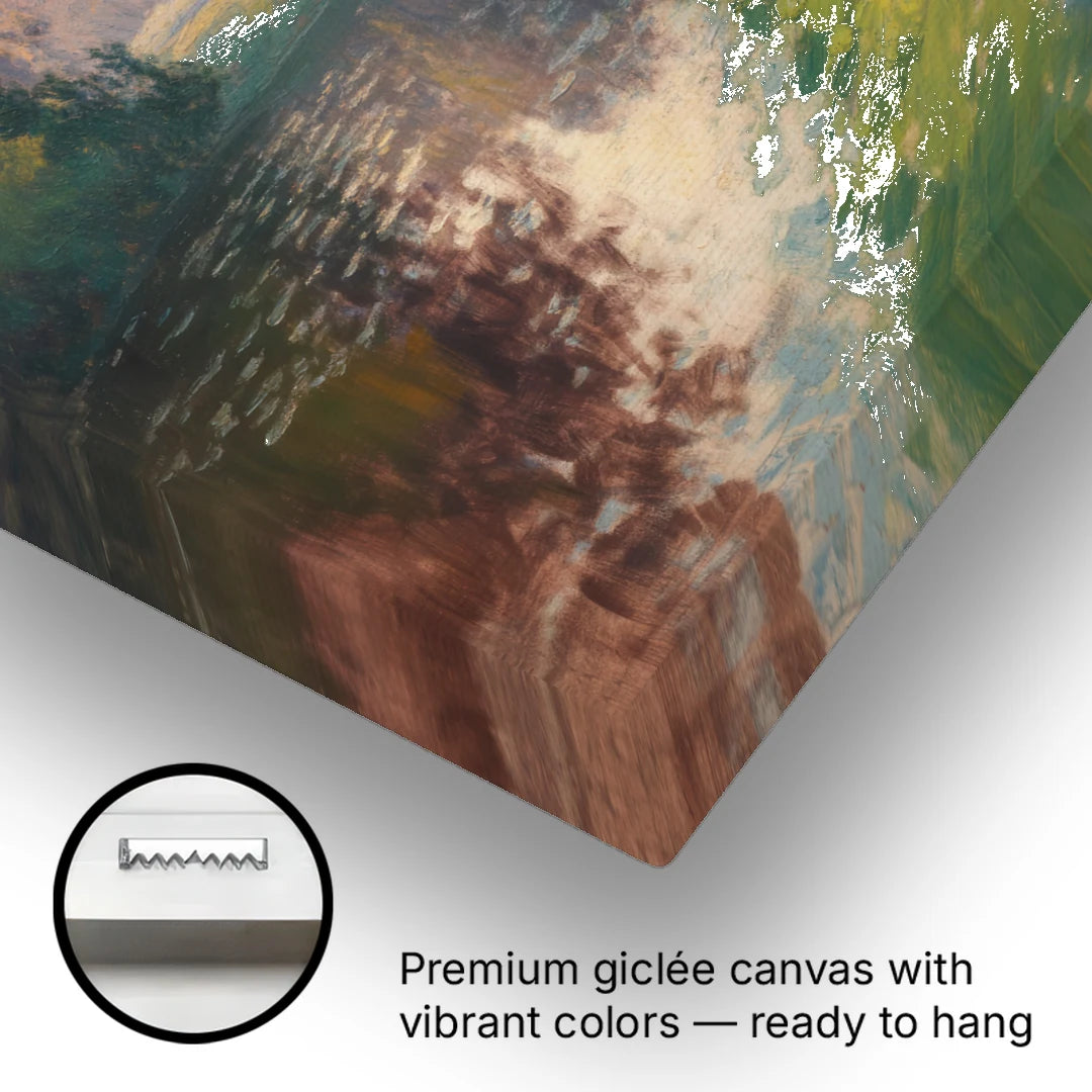 Bois de la Cambre Calm - Canvas Wall Art - Gallery Wrap Corner