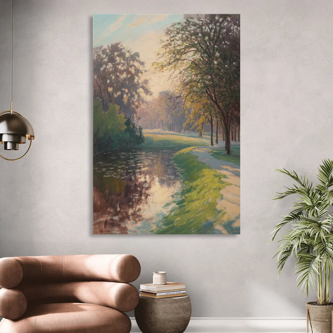 Bois de la Cambre Calm Sitting Room - Canvas Wall Art