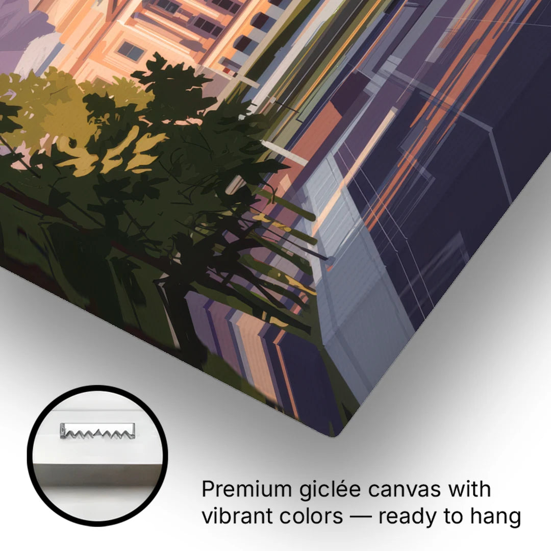 Boise Capitol Building View - Canvas Wall Art - Gallery Wrap Corner