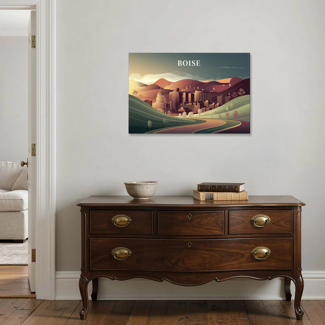 Boise Foothills Landscape - Canvas Wall Art - Coffee Table - 36x24