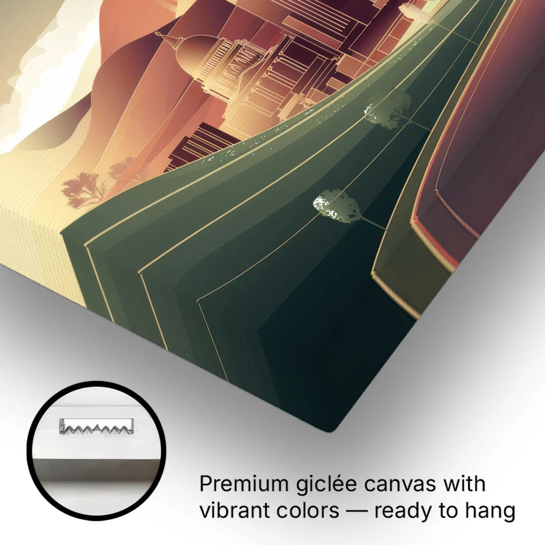 Boise Foothills Landscape - Canvas Wall Art - Gallery Wrap Corner