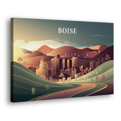 Boise Foothills Landscape - Canvas Wall Art - Side