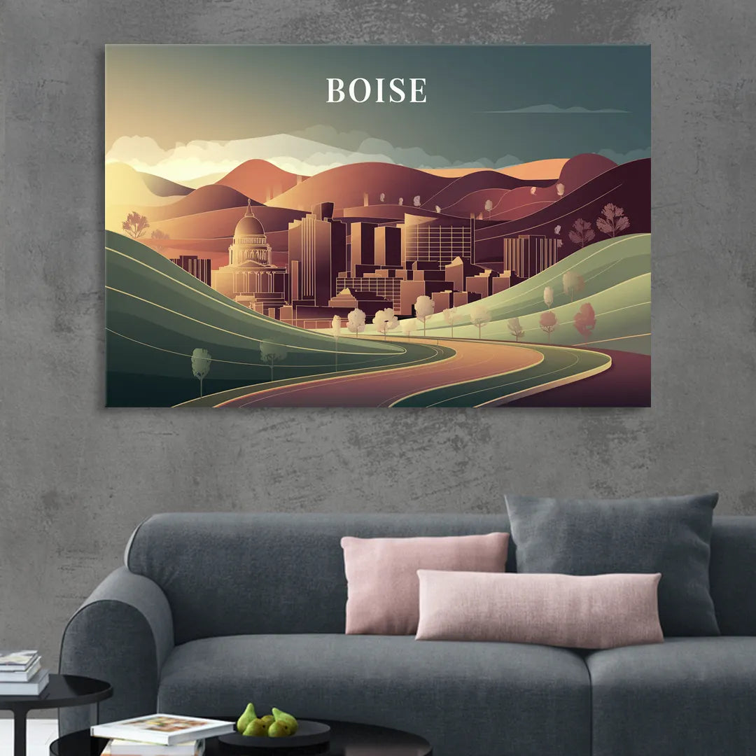 Boise Foothills Landscape Sitting Room - Canvas Wall Art