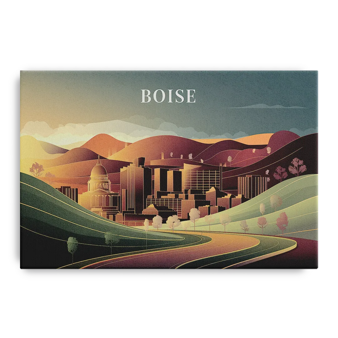 Boise Foothills Landscape Front - Canvas Wall Art