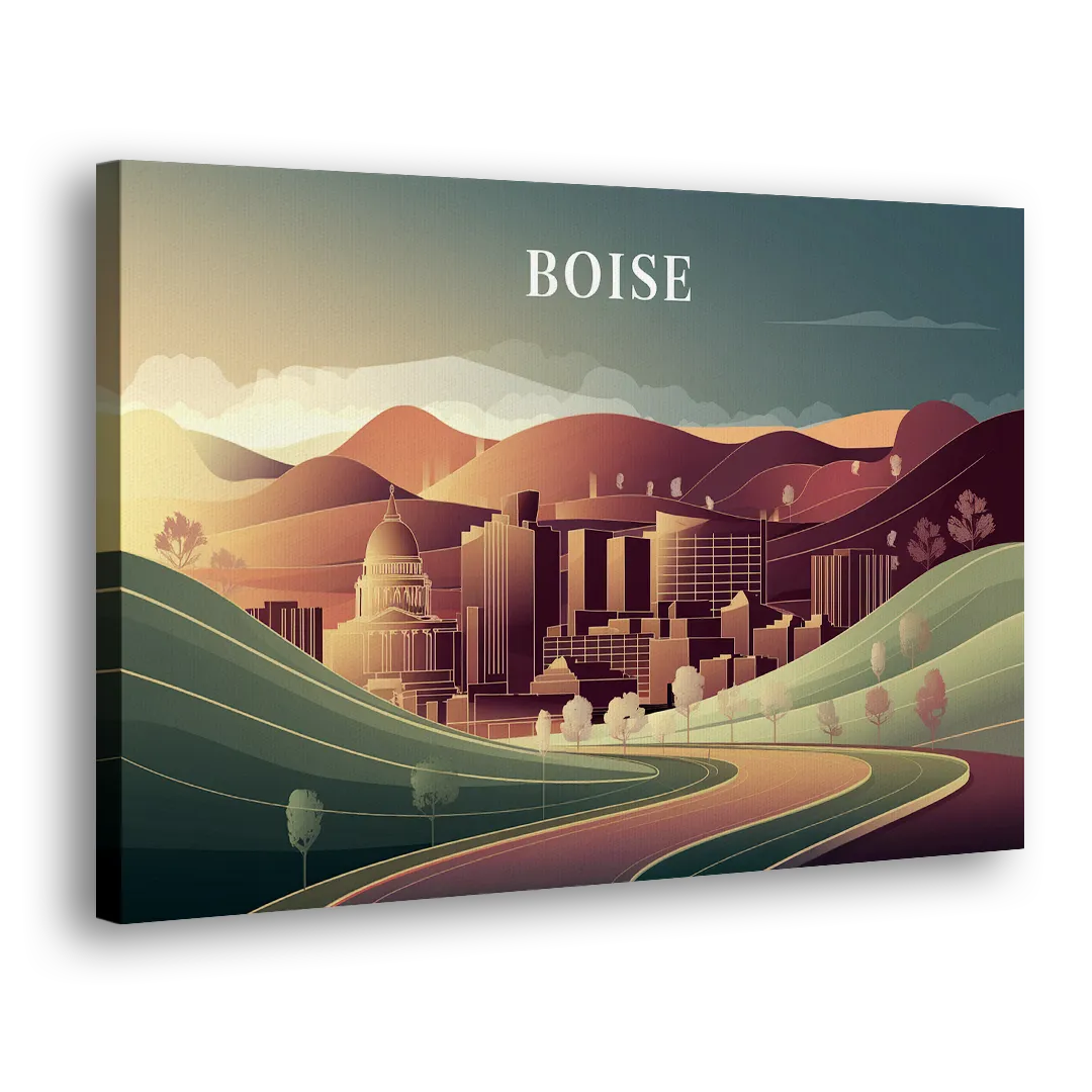 Boise Foothills Landscape Side - Canvas Wall Art