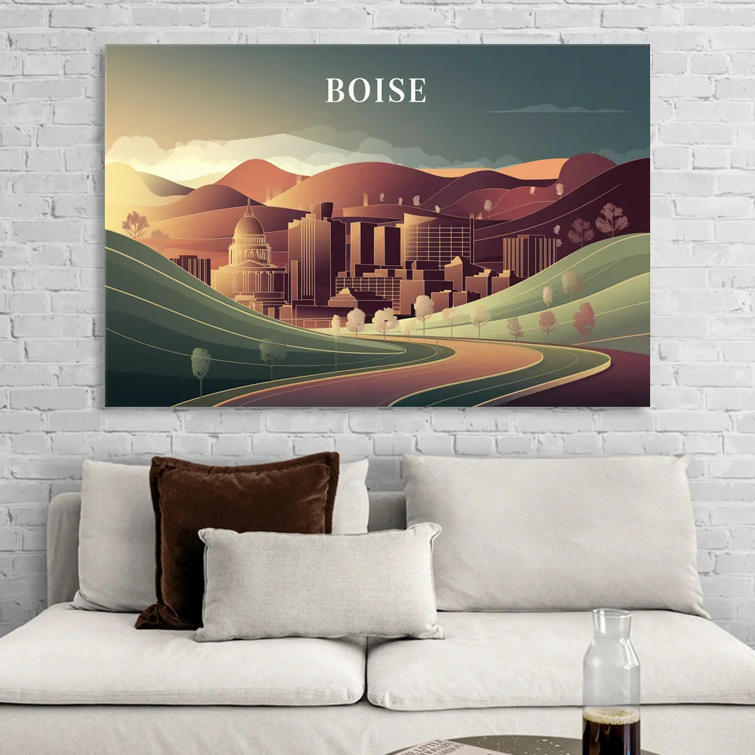 Boise Foothills Landscape Living Room - Canvas Wall Art