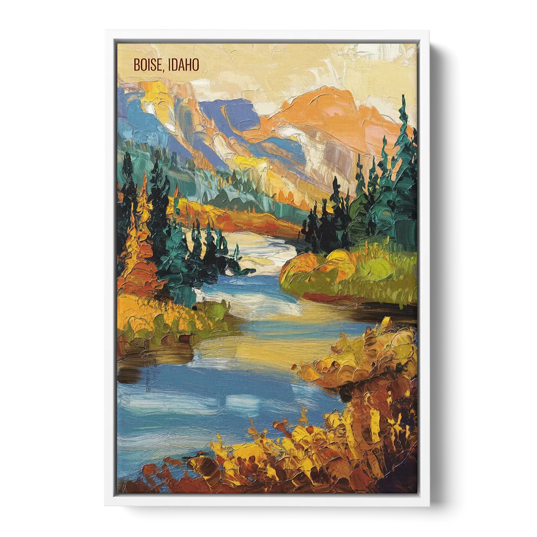 Boise Nature Escape Front - White Canvas Wall Art