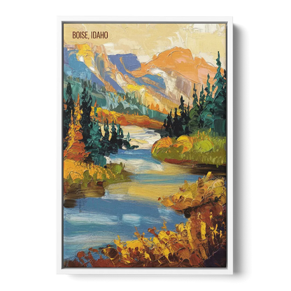 Boise Nature Escape Front - White Canvas Wall Art