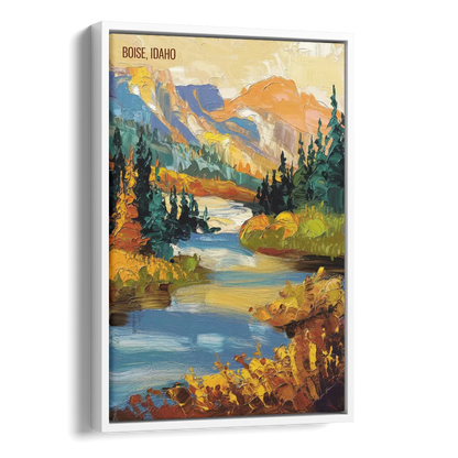 Boise Nature Escape Side - White Canvas Wall Art