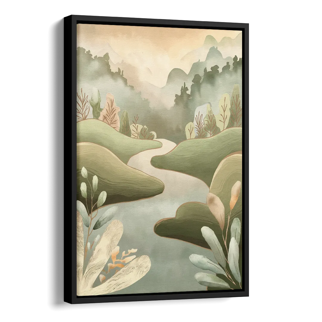 Boise Nature Escape Wilderness Side - Black Canvas Wall Art