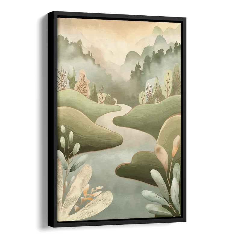 Boise Nature Escape Wilderness Side - Black Canvas Wall Art