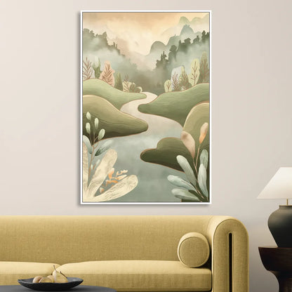 Boise Nature Escape Wilderness Sitting Room - White Canvas Wall Art