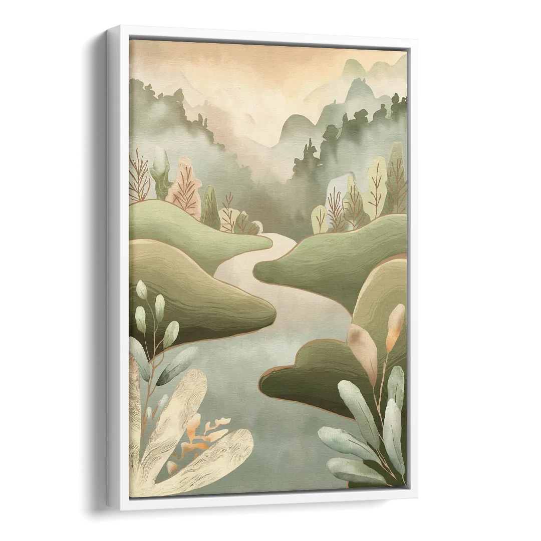 Boise Nature Escape Wilderness Side - White Canvas Wall Art