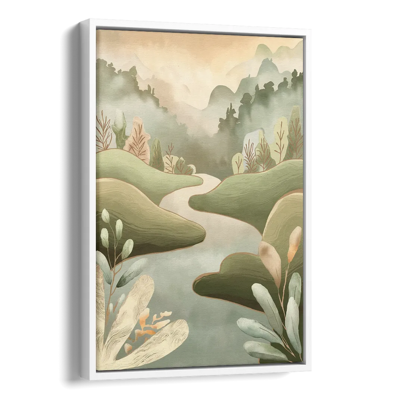 Boise Nature Escape Wilderness Side - White Canvas Wall Art
