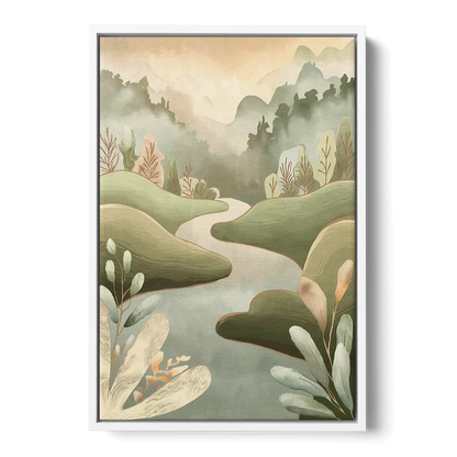 Boise Nature Escape Wilderness Front - White Canvas Wall Art