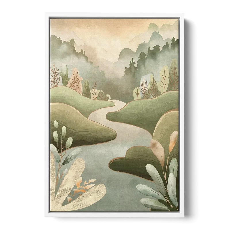 Boise Nature Escape Wilderness Front - White Canvas Wall Art